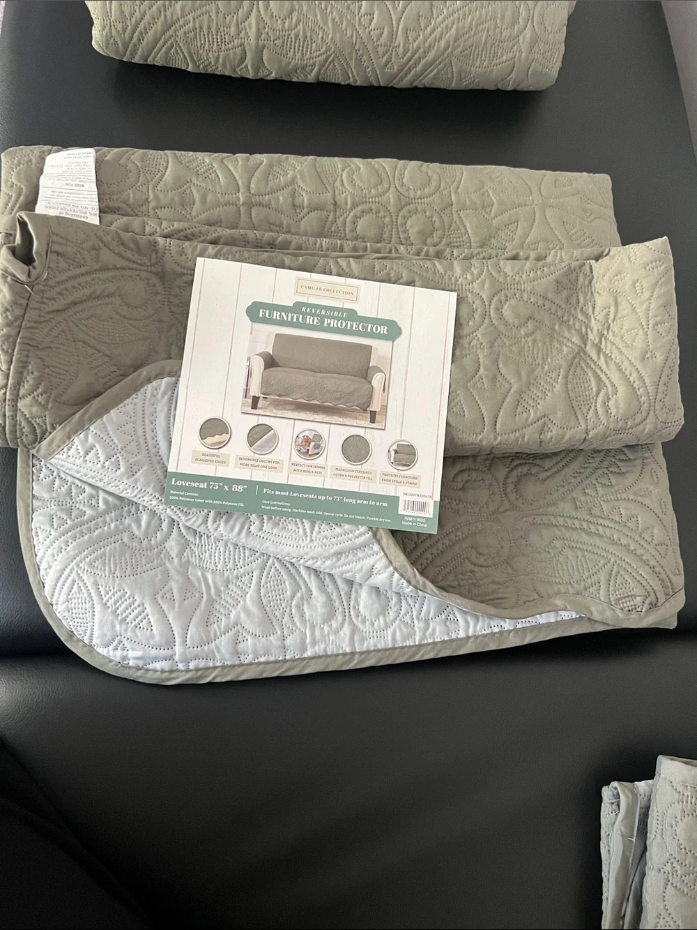Furniture Protector Loveseat Cover - Sage Green. 75x88in